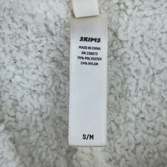 Skims Cozy Knit Unisex Pants Small Medium Ivory Boucle - Picture 4 of 5